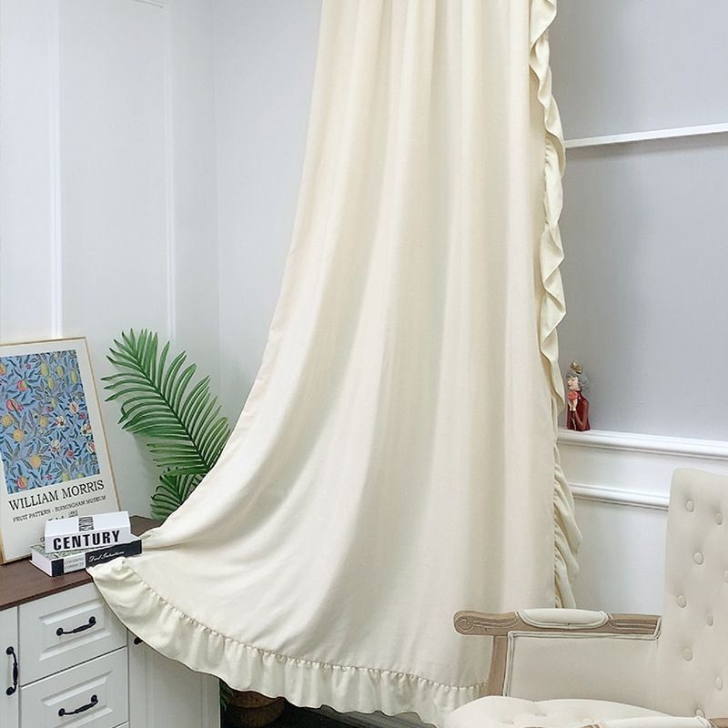 Rideau Nordique En Chenille Sur Mesure, Couleur Unie, Pour Salon Et Chambre À Coucher