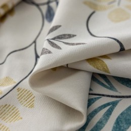 Rideau En Coton Sur Mesure, Style Nordique, Imprimé Feuilles