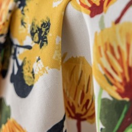 Rideau En Coton Sur Mesure, Imprimé Végétal, Style Nordique