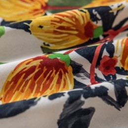 Rideau En Coton Sur Mesure, Imprimé Végétal, Style Nordique