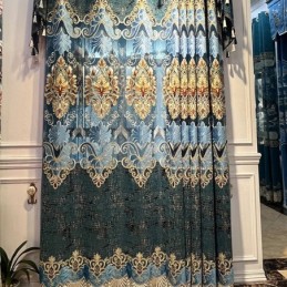 Rideau Semi-Occultant En Chenille Sur Mesure, Broderie Florale Européenne, Pour Salon Et Chambre À Coucher