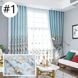 Rideaux Occultants Nordiques Brodés De Fleurs Pour Salon Et Chambre À Coucher