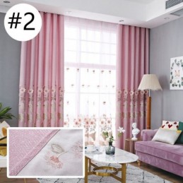 Rideaux Occultants Nordiques Brodés De Fleurs Pour Salon Et Chambre À Coucher