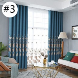 Rideaux Occultants Nordiques Brodés De Fleurs Pour Salon Et Chambre À Coucher
