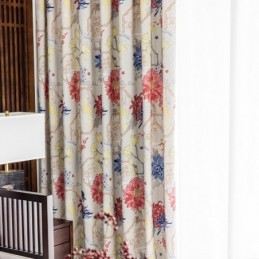 Rideau De Style Nordique Sur Mesure En Coton Imprimé Floral
