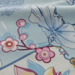 Rideau De Style Nordique Sur Mesure En Coton Imprimé Floral