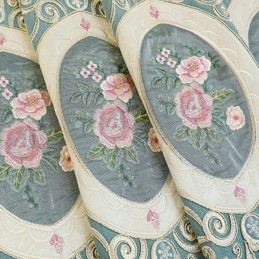 Rideaux Brodés En Chenille De Style Européen À Motifs Floraux Pour Salon Et Chambre À Coucher