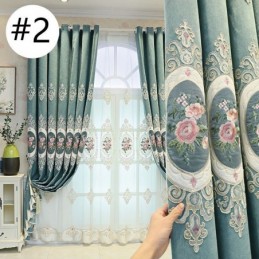 Rideaux Brodés En Chenille De Style Européen À Motifs Floraux Pour Salon Et Chambre À Coucher