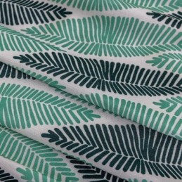 Rideau Imprimé Feuilles Sur Mesure En Coton De Style Nordique