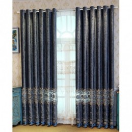 Rideau Semi-Occultant Sur Mesure, Style Chinois, En Velours Sergé Brodé, Pour Salon Et Chambre À Coucher