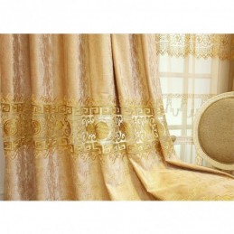 Rideau Semi-Occultant Sur Mesure, Style Chinois, En Velours Sergé Brodé, Pour Salon Et Chambre À Coucher