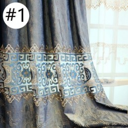 Rideau Semi-Occultant Sur Mesure, Style Chinois, En Velours Sergé Brodé, Pour Salon Et Chambre À Coucher