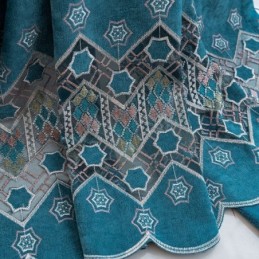 Rideau Occultant Sur Mesure, Motif Géométrique Brodé, Style Nordique, Pour Salon Et Chambre À Coucher