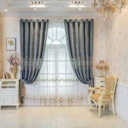 Rideau Occultant Sur Mesure, Motif Géométrique Brodé, Style Nordique, Pour Salon Et Chambre À Coucher