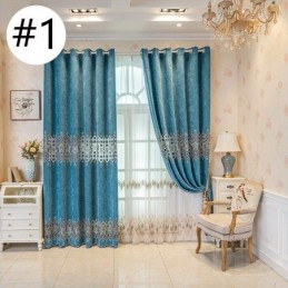Rideau Occultant Sur Mesure, Motif Géométrique Brodé, Style Nordique, Pour Salon Et Chambre À Coucher