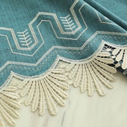 Rideaux Semi-Occultants En Chenille, Style Chinois, Broderie De Montagnes, Pour Salon Et Chambre À Coucher