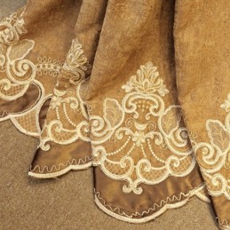 Rideau En Chenille Sur Mesure, Broderie Florale Européenne, Pour Salon Et Chambre À Coucher
