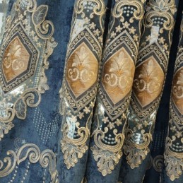 Rideau En Chenille Sur Mesure, Broderie Florale Européenne, Pour Salon Et Chambre À Coucher