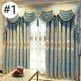 Rideau En Chenille Sur Mesure, Broderie Florale Européenne, Pour Salon Et Chambre À Coucher