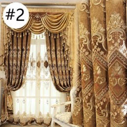 Rideau En Chenille Sur Mesure, Broderie Florale Européenne, Pour Salon Et Chambre À Coucher