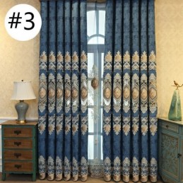 Rideau En Chenille Sur Mesure, Broderie Florale Européenne, Pour Salon Et Chambre À Coucher