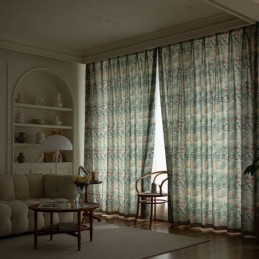 Rideau En Coton Sur Mesure, Style Américain, Imprimé Végétal