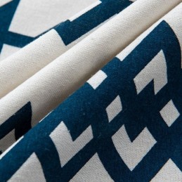Rideau En Lin Imprimé Géométrique Sur Mesure, Style Nordique, Pour Salon Et Chambre À Coucher