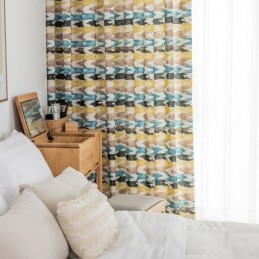 Rideau En Coton Sur Mesure, Imprimé Style Nordique