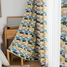 Rideau En Coton Sur Mesure, Imprimé Style Nordique