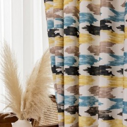 Rideau En Coton Sur Mesure, Imprimé Style Nordique