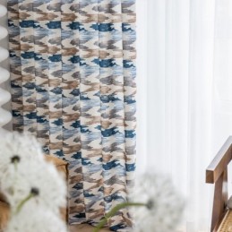 Rideau En Coton Sur Mesure, Imprimé Style Nordique