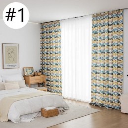 Rideau En Coton Sur Mesure, Imprimé Style Nordique