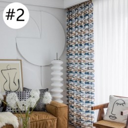 Rideau En Coton Sur Mesure, Imprimé Style Nordique