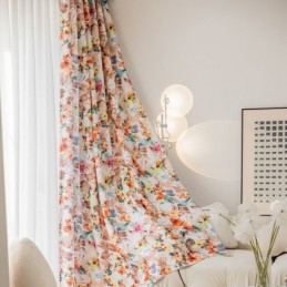 Rideau Sur Mesure Rideau Imprimé Végétal Style Américain