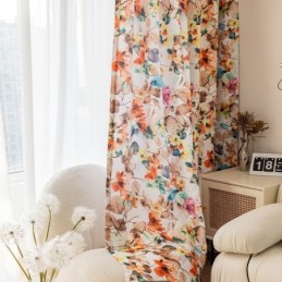 Rideau Sur Mesure Rideau Imprimé Végétal Style Américain