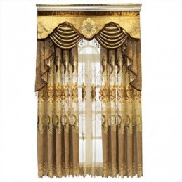 Rideau Semi-Occultant En Chenille Sur Mesure, Broderie Florale Européenne, Pour Salon Et Chambre À Coucher