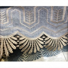 Rideaux En Chenille Nordiques Brodés De Fauves Semi-Occultants Pour Salon Et Chambre À Coucher
