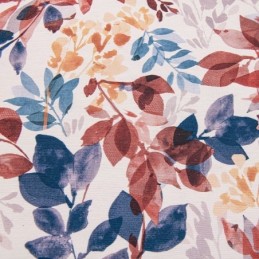 Rideau En Coton De Style Nordique Sur Mesure, Imprimé Feuilles