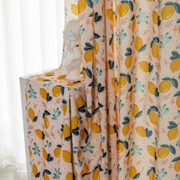 Rideau En Coton Sur Mesure, Imprimé Fruits Nordique