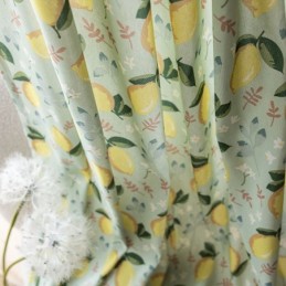 Rideau En Coton Sur Mesure, Imprimé Fruits Nordique