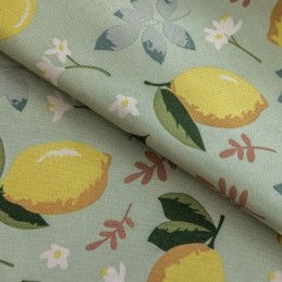 Rideau En Coton Sur Mesure, Imprimé Fruits Nordique