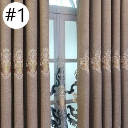 Rideau Semi-Occultant Ingni Sur Mesure, Broderie Florale Européenne Pour Salon