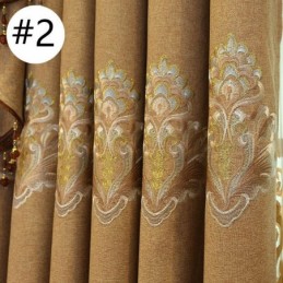 Rideau Semi-Occultant Ingni Sur Mesure, Broderie Florale Européenne Pour Salon