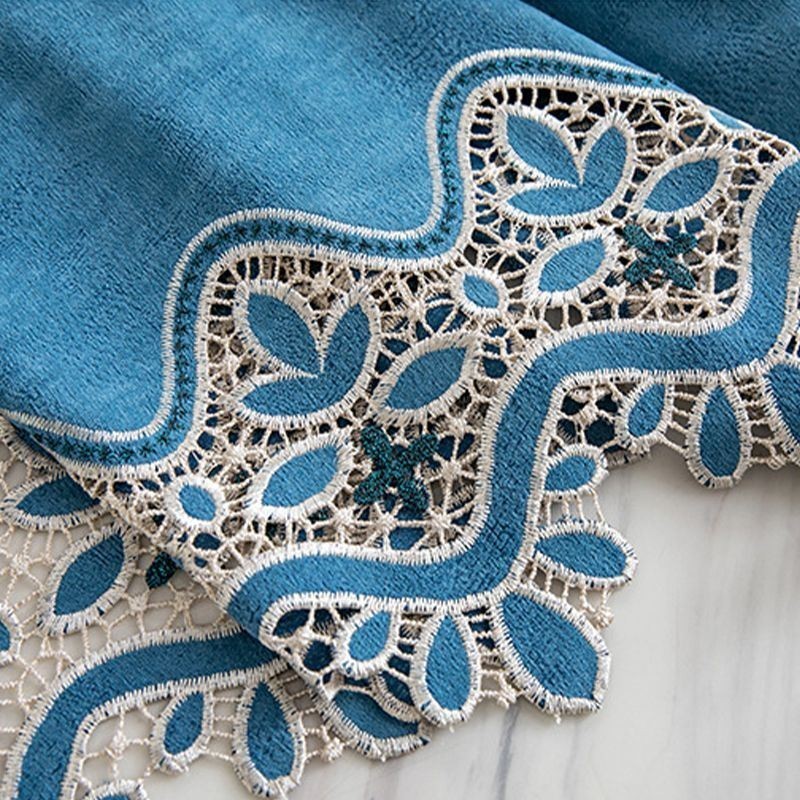 Rideau En Chenille Sur Mesure, Broderie Florale Européenne, Semi-Occultant, Pour Salon Et Chambre À Coucher