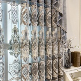 Rideau En Chenille Sur Mesure, Broderie Florale Européenne, Semi-Occultant, Pour Salon Et Chambre À Coucher