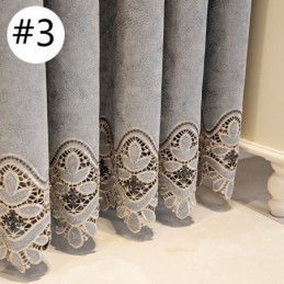 Rideau En Chenille Sur Mesure, Broderie Florale Européenne, Semi-Occultant, Pour Salon Et Chambre À Coucher