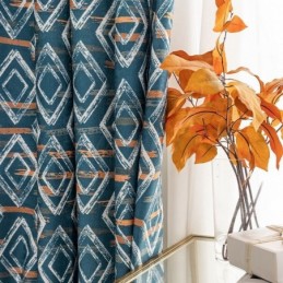 Rideau Sur Mesure Rideau Imprimé Losange Style Nordique