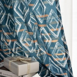Rideau Sur Mesure Rideau Imprimé Losange Style Nordique