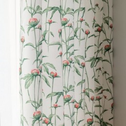 Rideau De Style Nordique Sur Mesure En Polyester Imprimé Végétal
