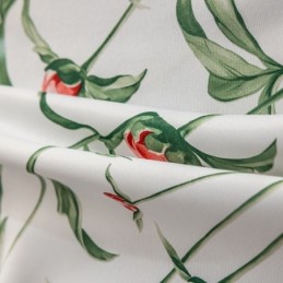Rideau De Style Nordique Sur Mesure En Polyester Imprimé Végétal